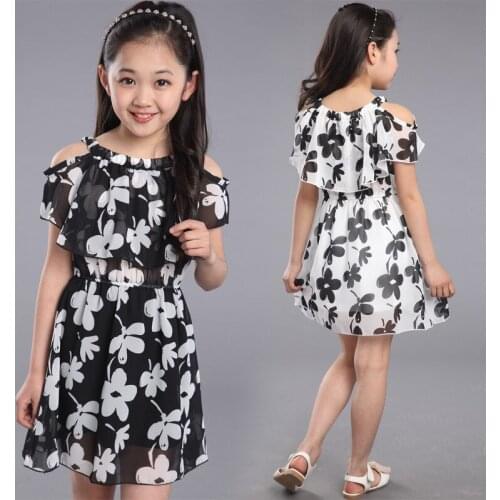 Girls Dresses 2020 Summer Chiffon Kids Dresses Flower Children Clothing Princess Party Dress for Girls Clothes 4 6 8 10 12 Years