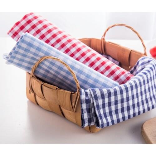 Plaid Western Placemat Home Standing Baking Gourmet Background Cloth Placemat Napkin Small Fresh Classic 100% Cotton Restaurant