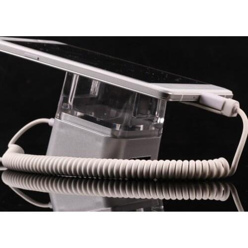 Cell Phone Charge Stand Mobile Phone Retail Display Holder with Type C Micro USB 5S Charge Cable Smart phone charger No alarm