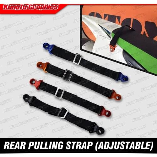 KUNGFU GRAPHICS Tugger Pull Strap Rope Motorcycle Recovery Self-Rescue for Dirtbikes Orange Red Blue Black