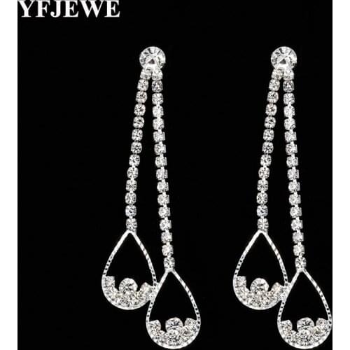 YFJEWE Geometric Ellipse Shape Drop Earrings For Girls Classic Dangle Earrings For Women Graduate Gift E580