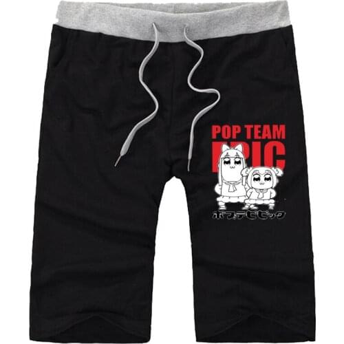 Anime Pop Team Epic shorts Summer Cotton shorts Beach Printing Breathable Casual Outdoor Men Shorts teenagers Short Sweatpants