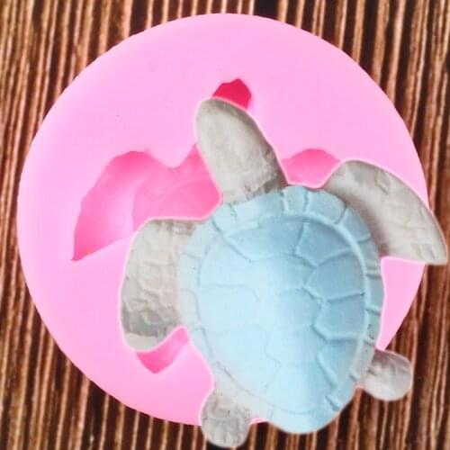 Sea Turtle Shape Silicone Mold Cake Fondant Paste DIY Tortoise Silicone Decorating Mould Chocolate Gum Paste Soap molds