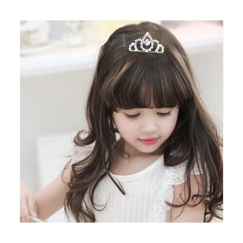 Clear Stone Mini Flower Girls Crown Hair Combs Tiara Wedding Rhinestone Headpieces Jewelry