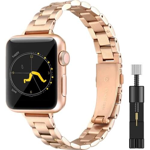 Slim Strap for Apple Watch Bands 38mm 42mm 40mm 44mm Girl Narrow Replacement Straps Wristband for iWatch Series 5/4/3/2/1/SE
