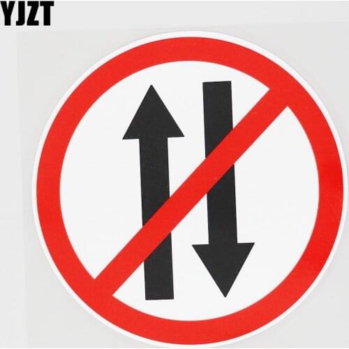 YJZT 11.9CMX11.9CM Prohibition Sign PVC Decal Superior Quality Car Sticker Label 11B-0204