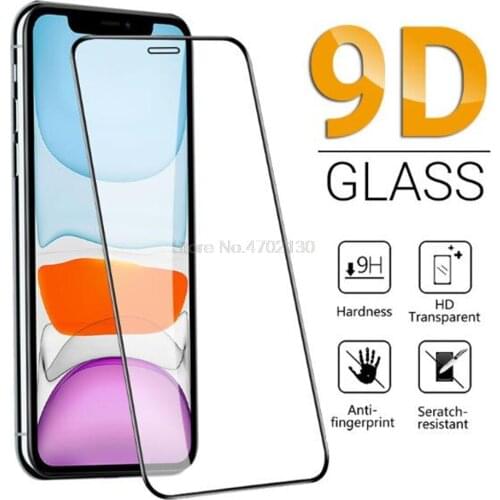 Protective Screen Protector For iPhone 11 12 Pro Max XR 7 8 Tempered Glass iPhone SE 2020 X Xs 6 6S Plus 12 Mini 9D Full Glass