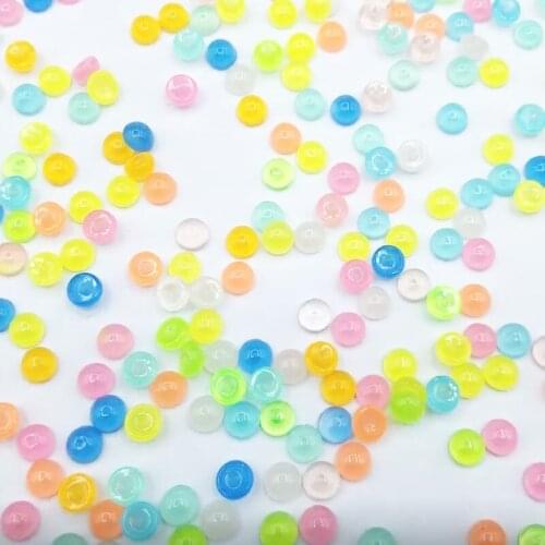 500g per Pack 7MM*4MM Toy Beads Acrylic Luminous Flat Bead Glowing Mini Pearl, Fish Tank Decoration