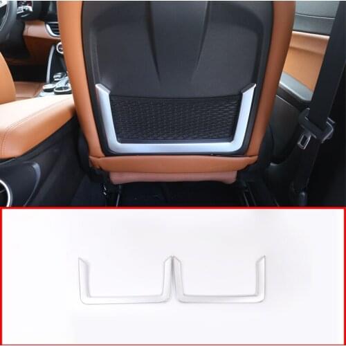 Car Accessories ABS Seat Back Frame Cover Trim Auto Parts For Alfa Romeo Giulia 2017-2018