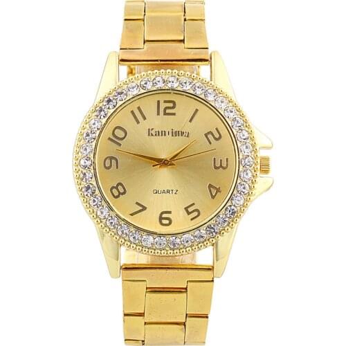 Montres New Fashion Classic Women Watch Luxury Crystal Stainless Steel Watches Ladies Casual Quartz Wristwatch Relogios Feminino