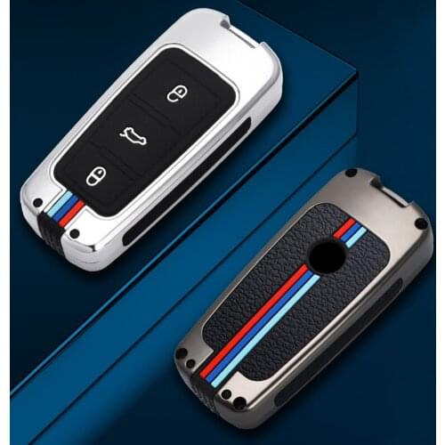 3 Buttons Zinc Alloy Car Key Case Cover For VW Volkswagen CC Passat B6 3C B7 Smart Keyless Remote Control Holder Accessories