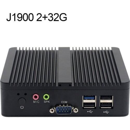 Portable J1900 Quad Core Cloud Terminal Fanless 2Lan Port Mini Computer Rich Interfaces Fine Workmanship