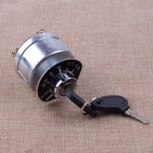 CITALL Car Preheat Start Switch Vehicle Ignition Lock With 4 Wiring Points & 2 Keys Kit JK290A