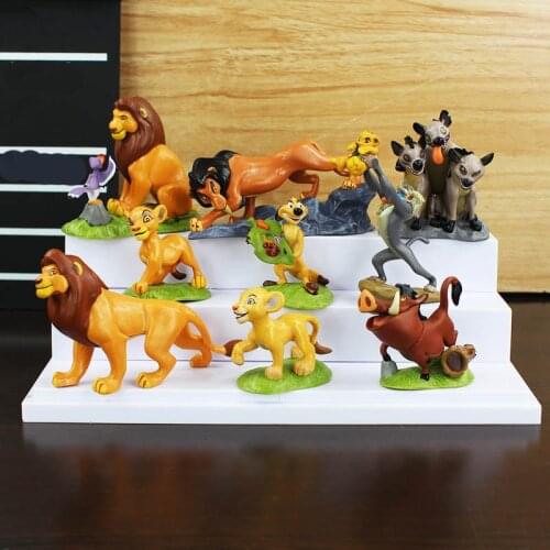 5-9cm 9pcs/Lot The Lion King Figures Simba Mufasa Nala Hyenas Timon Pumbaa Sarabi Sarafina Scar PVC Action Figure Model Toys