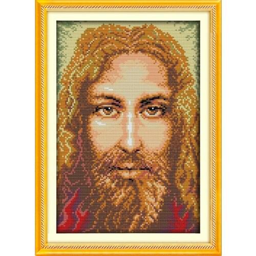 Joy Sunday Religious Figure (8) Chinese Cross Stitch Kits Ecological Cotton Stamped Printed 11CT DIY Wedding Decoration For Home