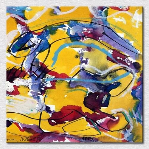 Hot sale artwork as Canvas prints from Colors of the Childrens World Abstract Paiting for kids room free shipping