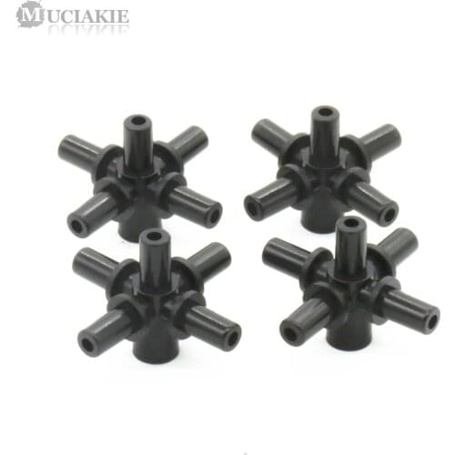 MUCIAKIE 5PCS 6mm 6-Way Coupling Connector to Connect Misting Sprinkler Garden Water Irrigation Fitting Adaptor Garden Tool