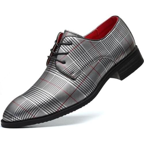 2020 Fashion Men classic oxford shoes for breather Lace up With lattice canvas shoes men formal wedding dress Business shoes