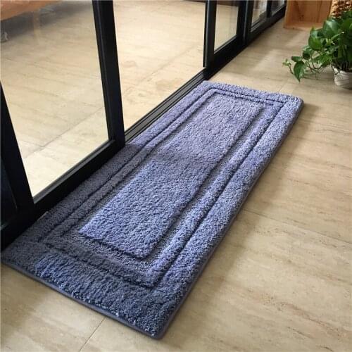 Nordic style thicken shaggy slip-resistant shower mat ,soft touch cotton towel runner rug , door mat SALES