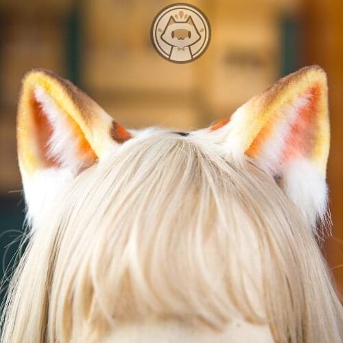 New Orange Cat Bengal Ears Hairhoop Headwear Headband For Anime Lolita Cosplay Costume Accessories Headwear Head COS Women Gift