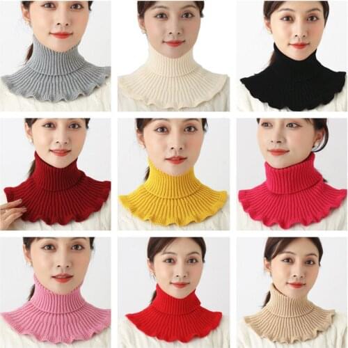 Autumn/winter warm neck cover for women neck cover for cervical spine versatile decoration false collar knitting high collar woo