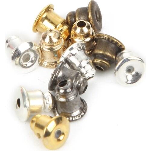 200Pcs 6x5mm Earrings Back Alloy Earrings Back High-grade Earrings For Ear Jewelry Accessories Fixed Beautiful Womans Earring