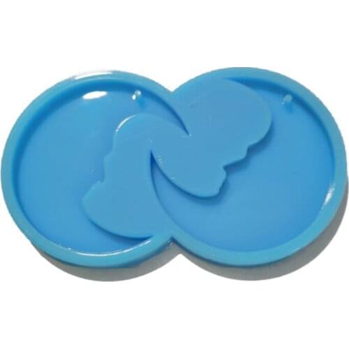 Moon Earrings Epoxy Resin Mold Keychain Pendant Silicone Mould DIY Crafts Jewelry Casting Tools T84A