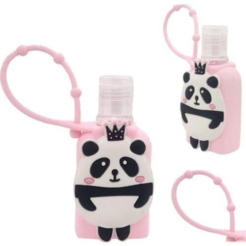 Cute Funny Animal Silicone Hand Sanitizer Pocketable Holder With Empty Bottle