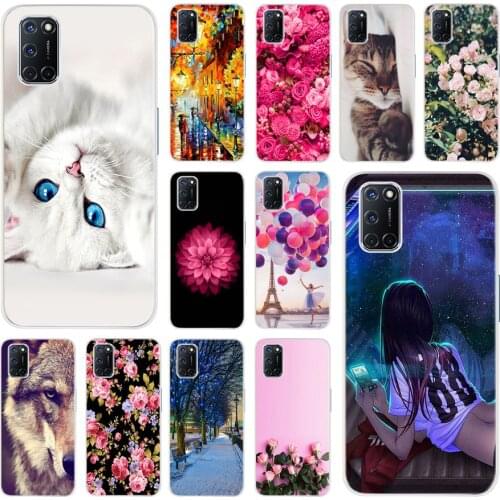 For Oppo A92 A72 A52 Case Cover Silicone Cat Painted Bumper Soft TPU Phone Case Fundas For Oppo A 92 A 72 A 52 Mobile Cover Capa
