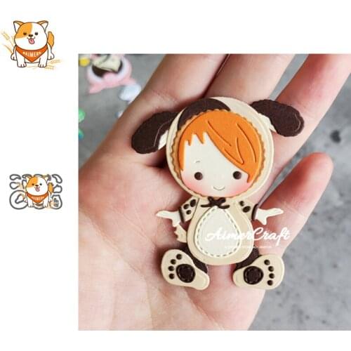 Dog Baby Animal Metal Cutting Dies Mold Knife Scrapbooking Stencil DIY Embossing Craft Die Cuts Card Making New Dies For 2020