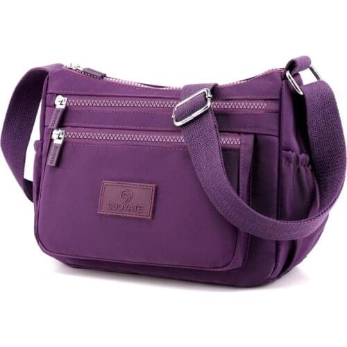 Nylon Shoulder Bag Multifunction Travel Female Handbag Lady Purse Women Waterproof Crossbody Bag Large Capacity Messenger Bag