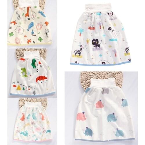 Comfy Childrens Diaper Skirt Shorts 2 in 1 Waterproof Leak-proof Washable Baby Kid Diaper Skirt Pants Infant Cartoon Diaper