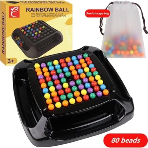 Fun Rainbow Bead Elimination Toys Happy Elimination Interactive Board Game Children Teaching Aids