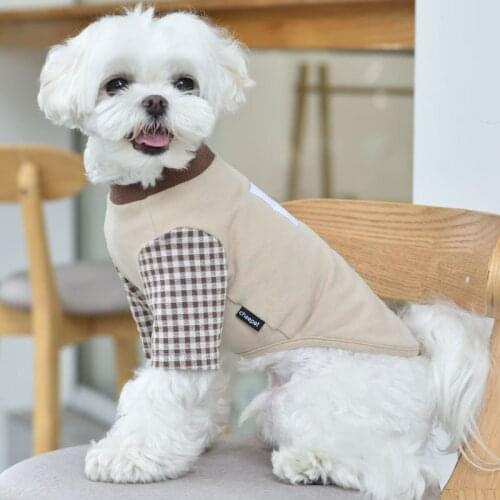 Small Pets Dog T Shirts Puppy Coat Outfit Autumn Cat Clothing Tee Shirt Maltese Pomeranian Yorkshire Costume Wholesale Dropship