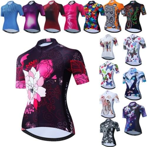 2021 Womens Short Sleeve Cycling Jersey Ropa Ciclismo Maillot Bicycle Clothing Road Bike Shirts