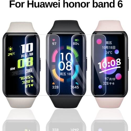 1-12pcs For Huawei Honor Band 6 Screen Protector For Huawei Honor Band 6 Strap Soft Hydrogel Protective Film Not Tempered Glass