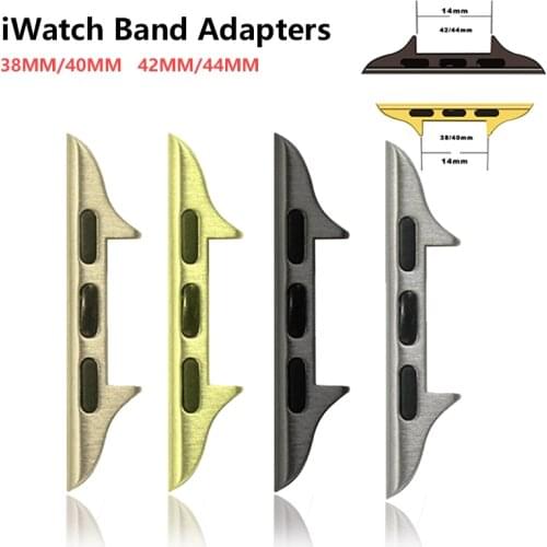 14MM Metal Connector For Apple Watch Band 42mm 38mm For Apple Watch Band 44mm 40mm iWatch 6/SE/5/4/3/2/1 Adapter Accessories