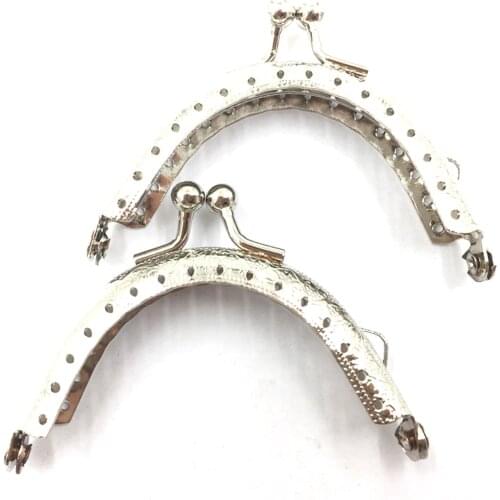 30PCS 8.5cm Arch Semicircle Purse Frames Buckles Kiss Clasps Handbag Handles Sewing Holes DIY Luggage Bag Accessories Hardware