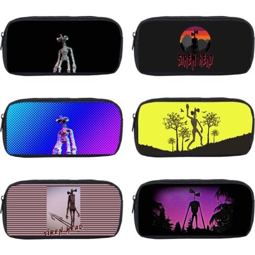 3D Print Siren Head Pencil Case for Kids School Pen Box Students School Supplies Pencil Pouch Girls Large Capacity Cosmetic Bag