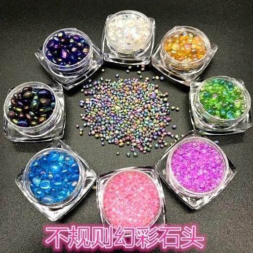 5 box/lot Different sizes Colored stone bubble beads material epoxy mold makeing jewelry filling for DIY jewelry