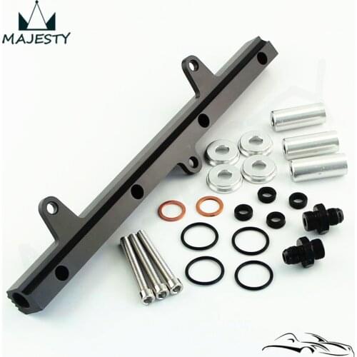 For 240SX 89-94 S13 SR20DET SR20 Engine Aluminium Top Feed Fuel Rail Kit Black