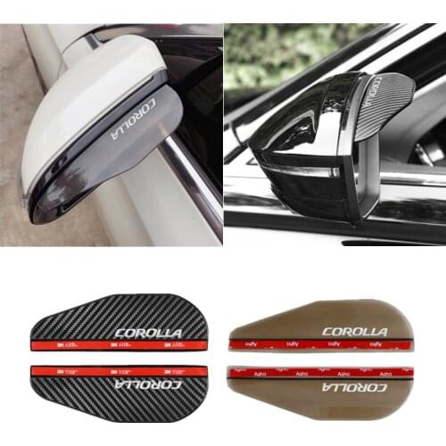 Car Side Rear View Mirror Rain Eyebrow Visor Rain Shield Shade Cover for Toyota Corolla accessories car styling