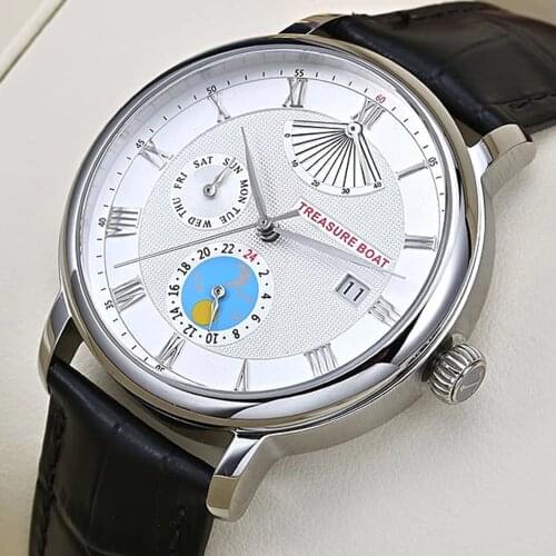 Business Mens Automatic Watches MIYOTA 9110 Self Winding Mechanical Wristwatch Gold Calendar Sapphire 50M Waterproof Clock 2020