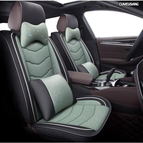 CUWEUSANG flax car seat covers for Citroen all models c4 c5 c3 C6 Elysee Xsara C-Quatre Picasso auto seat cover cars accessories