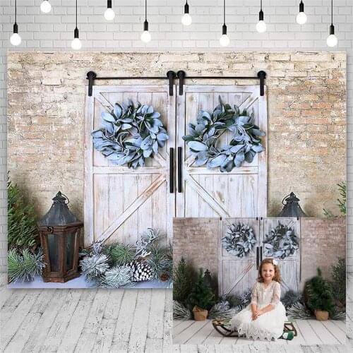 Avezano Photo Backdrops Baby Shower Birthday Party Merry Christmas Wreath Door Decor Banners Background Photophone Photo Studio
