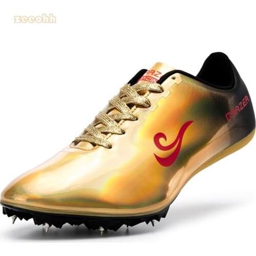 Track and Field Men Women Training Athletic Shoes Professional Running Track Race Jumping Soft Spike Shoes Sneakers 35-45