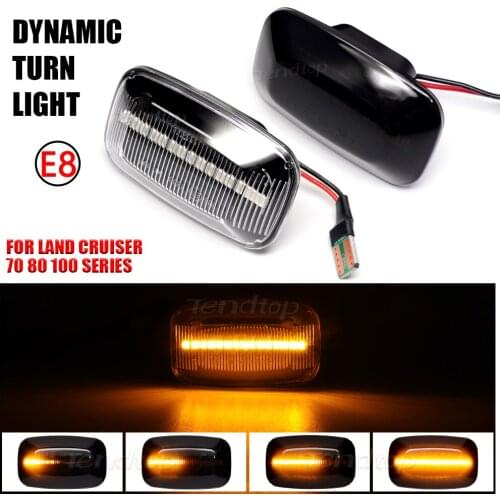 For Toyota Land Cruiser Landcruiser 70 80 100 Series LED Dynamic Blinkers Sequential Flashing Light Turn Signal Side Marke Lamp