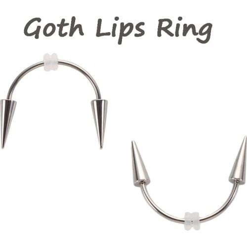 2021 Goth Smile Lips Ring Stainless Steel Septum Piercing In Mouth Ring Puncture Trendy Punk Style Body Jewelry Vampire Element