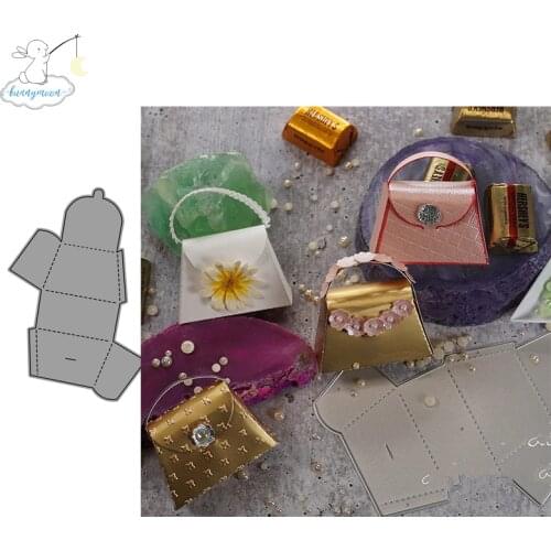 Bunnymoon Small shoulder bag Stitched Metal Cutting Die DIY Scrapbooking Craft Embossing Making Stencil Template