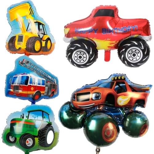 Cartoon toy balloon pickup truck balloon children shower balloon children car theme birthday party decoration balloons